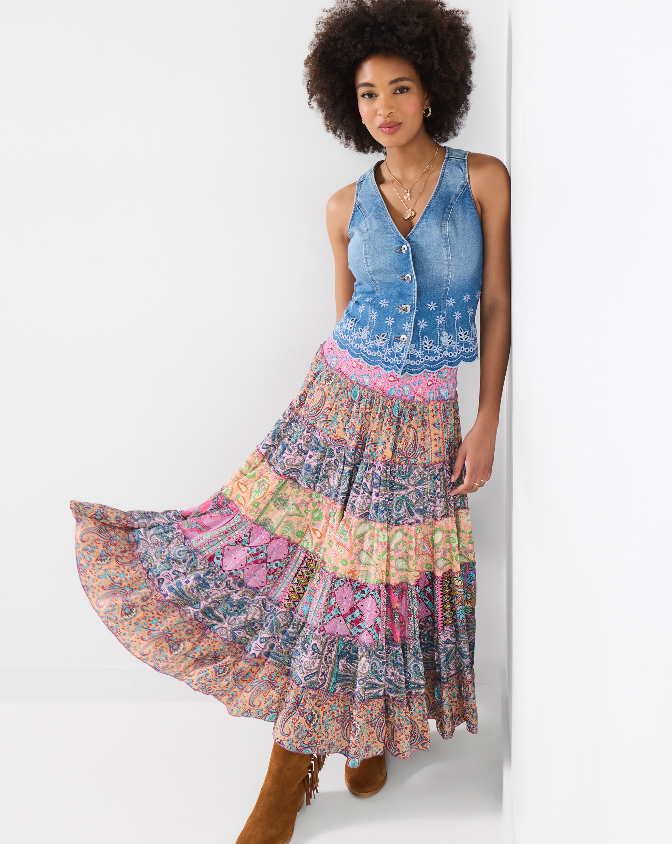 Boho Dreams Tiered Maxi Skirt