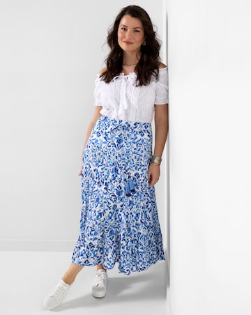 Joe Browns Summer Blue Tiered Maxi Skirt