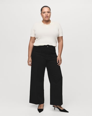 Mango High Waist Wide Leg Jean