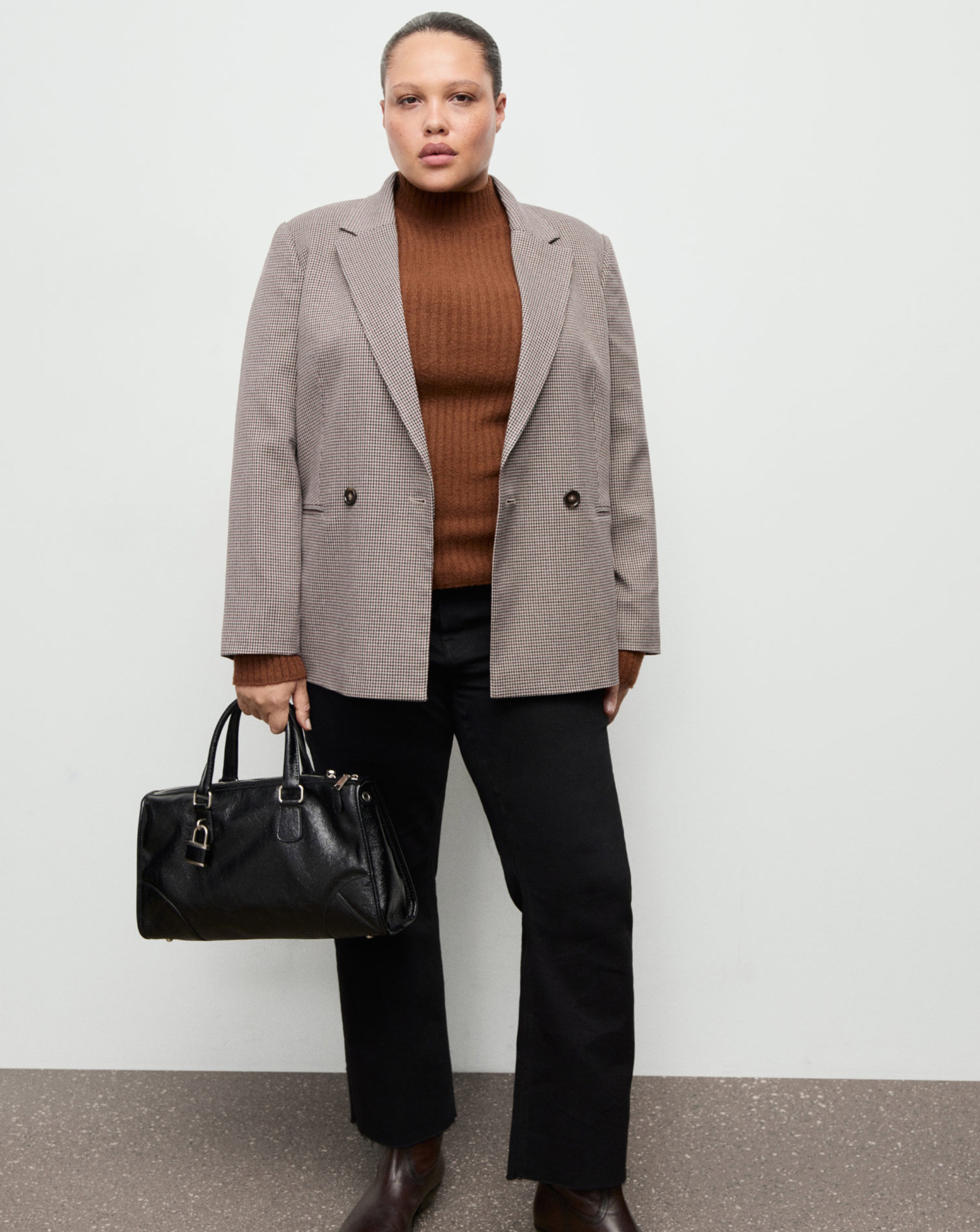 Mango Houndstooth Blazer