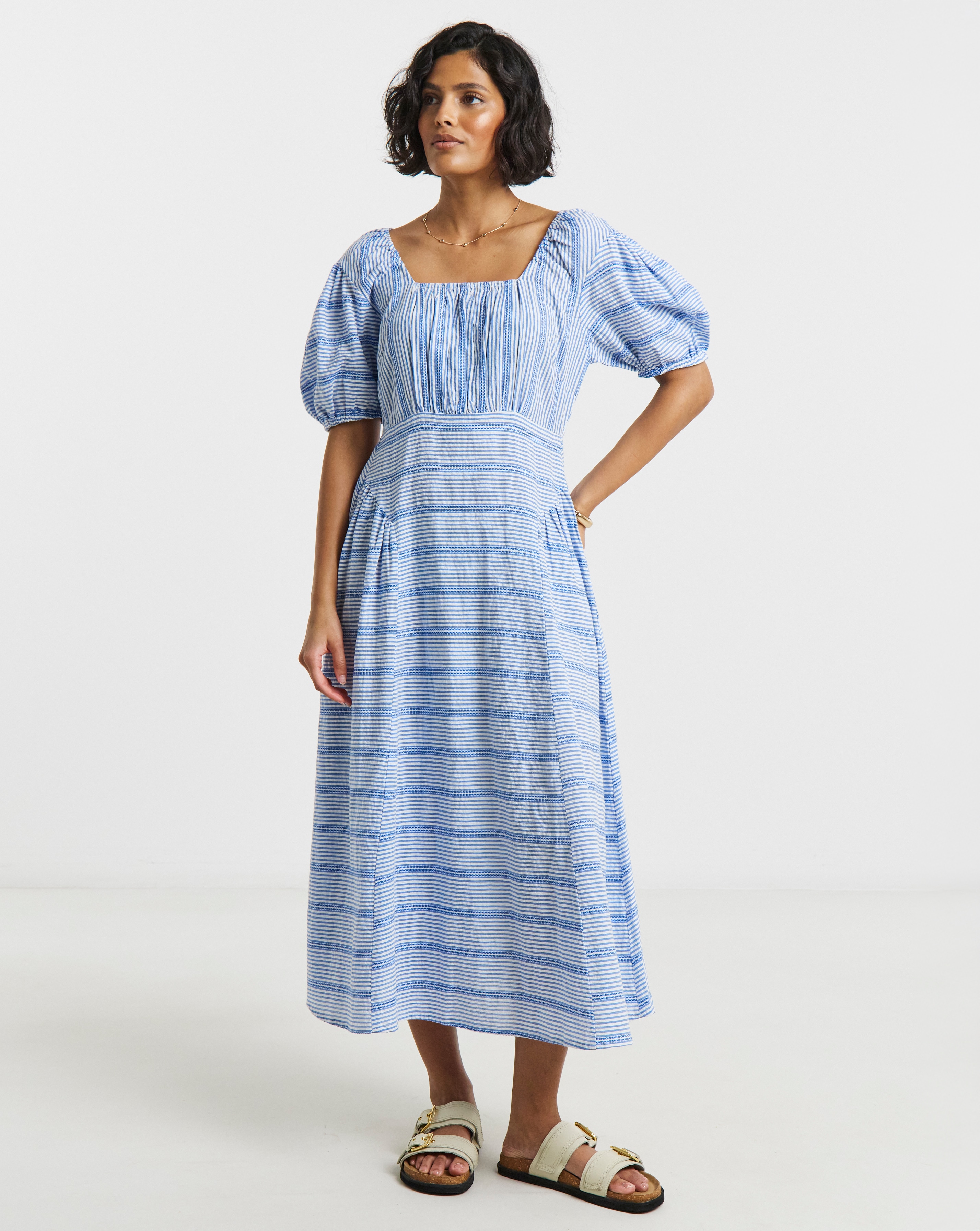 NY Waist Gathered Midi