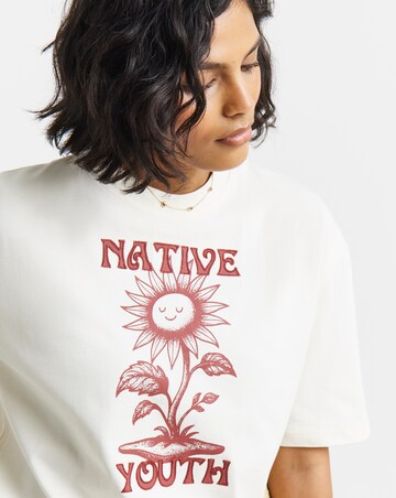 Native Youth Printed Tee With Chain Stitch