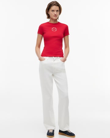 TOMMY JEANS SLIM LOGO RIB TEE