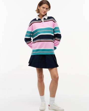 TOMMY JEANS STRIPE RUGBY SWEATSHIRT
