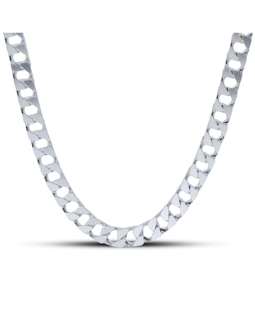 Sterling Silver Curb 20 Inch Chain Necklace