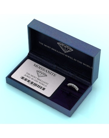 Moissanite 9ct White Gold 1ct total Eternity Ring