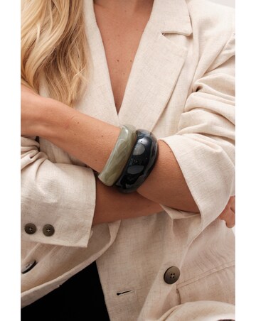 Mood Blue Resin Statement Stacker Bracelet