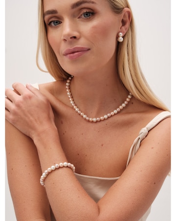 Jon Richard Pink Pearl Necklace