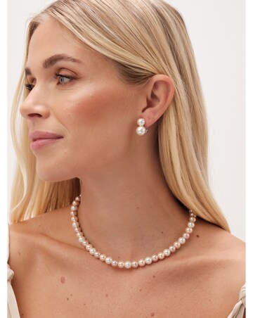 Jon Richard Double Pearl Clip Earrings