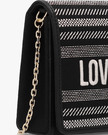 Love Moschino Flower Black Shoulder Bag