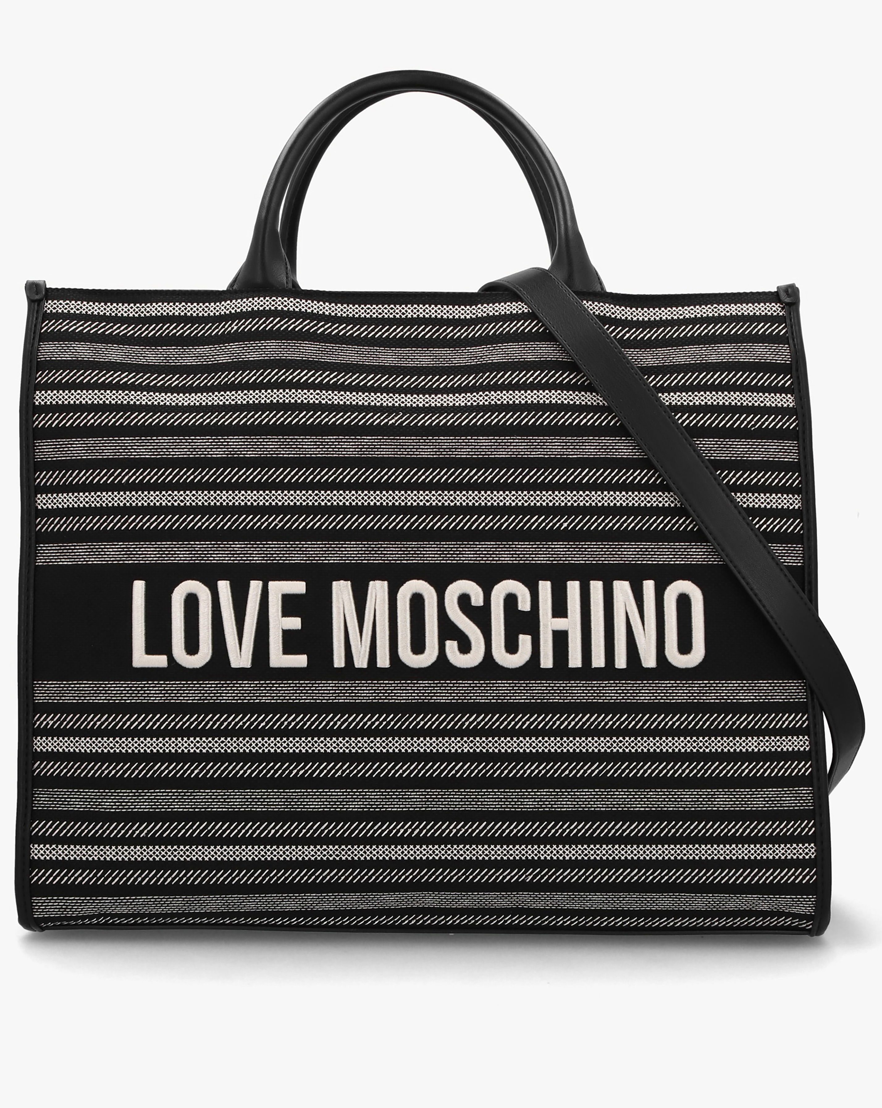 Love Moschino Flower Black Tote Bag
