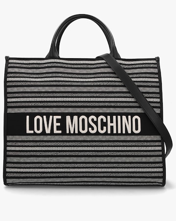 Love Moschino Flower Black Tote Bag