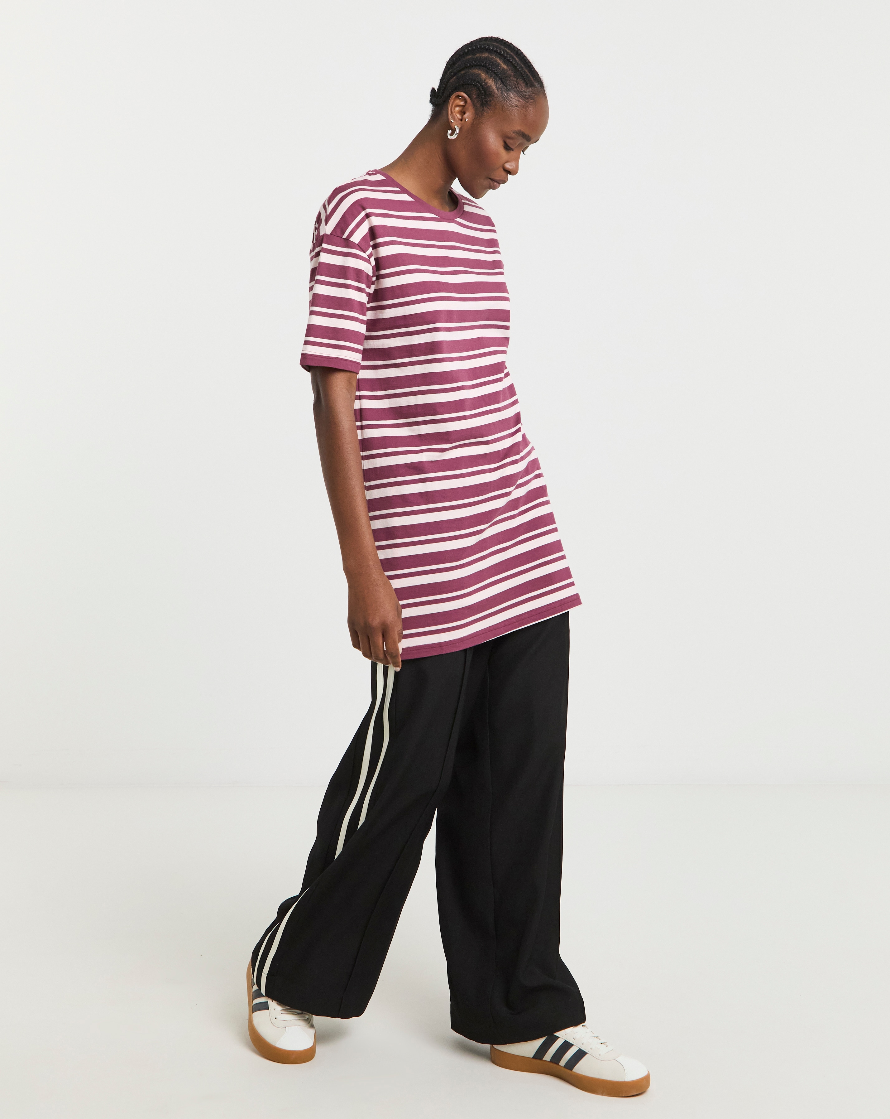 Stripe Longline Oversized Tee