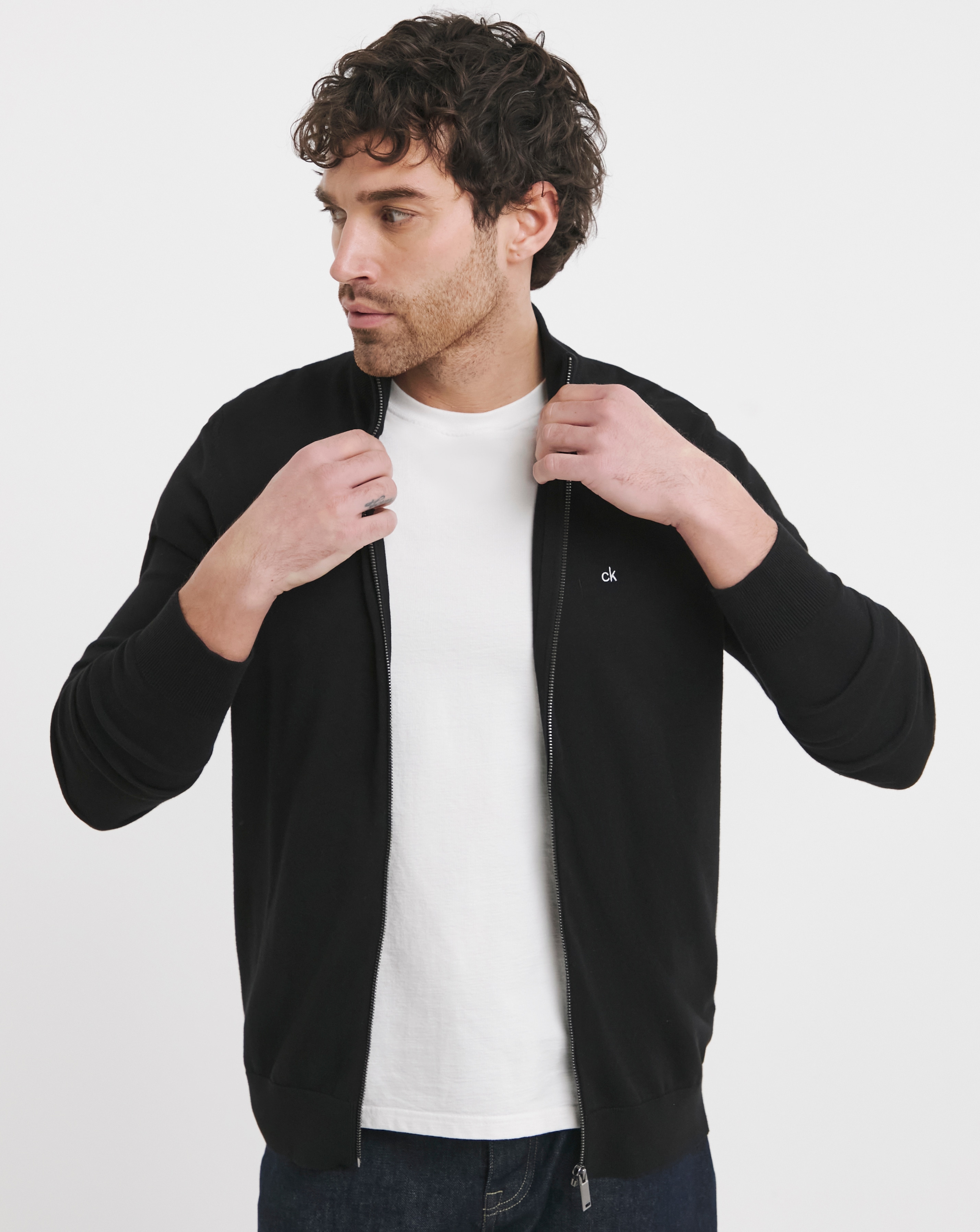 Calvin Klein Zip Through Knit