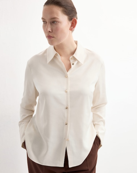 New In - Mango Satin Finish Flowy Shirt