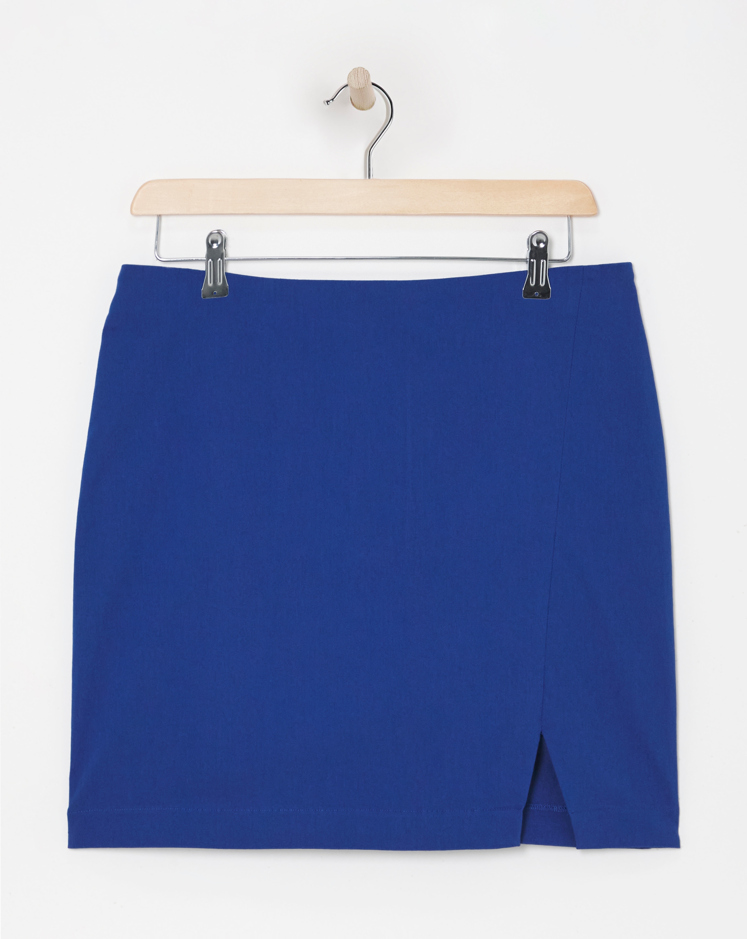 Cobalt Super Stretch Split Mini Skirt