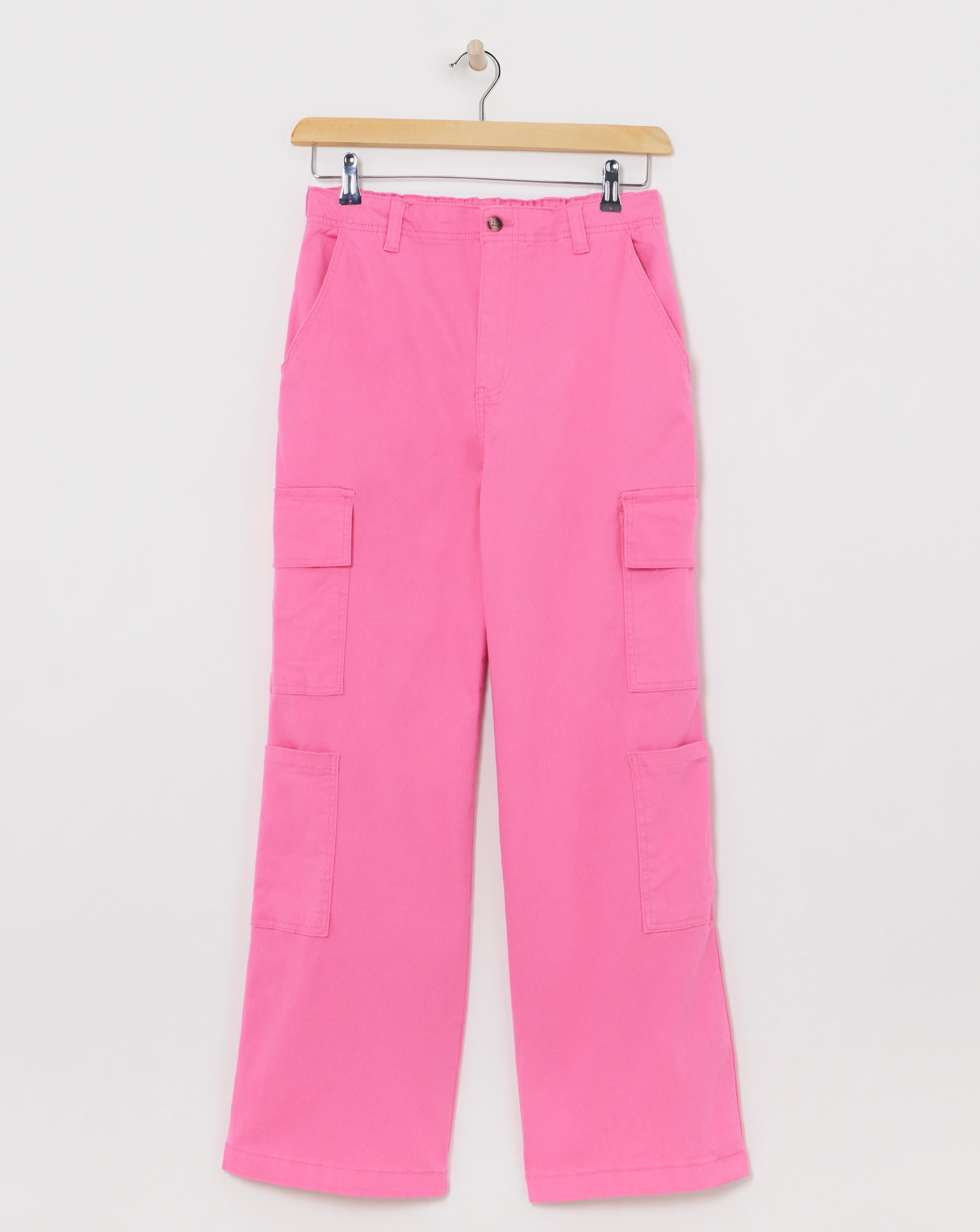 Pink Double Pocket Cargo Trouser
