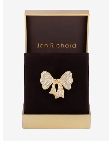 Jon Richard Gold Plated Bow Brooch - Gift Boxed