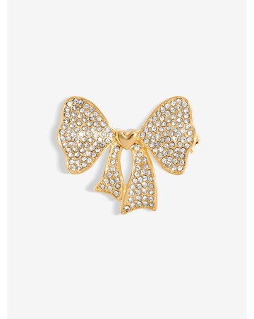 Jon Richard Gold Plated Bow Brooch - Gift Boxed