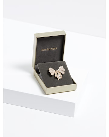 Jon Richard Gold Plated Bow Brooch - Gift Boxed
