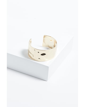 Mood Gold Polished Molten Cuff Bracelet
