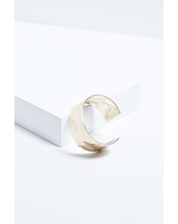Mood Gold Polished Molten Cuff Bracelet
