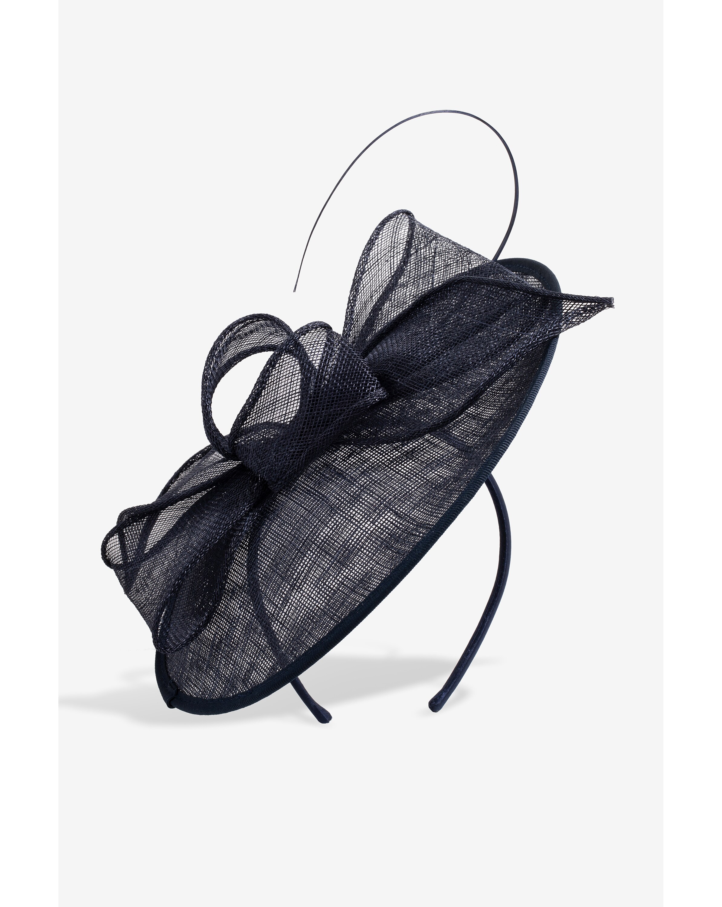 Jon Richard Navy Woven Bow Fascinator
