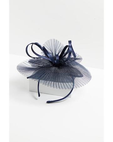 Jon Richard Navy Pleated Fascinator