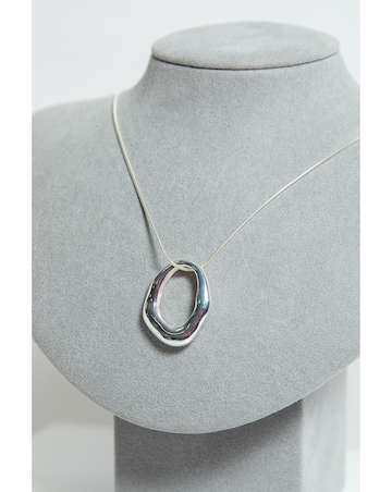 Simply Silver Molten Open Pendant