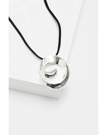 Inicio Silver Plated Molten Cord Pendant - Gift Pouch