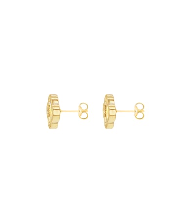 9ct Yellow Gold Rainbow Petal Earrings