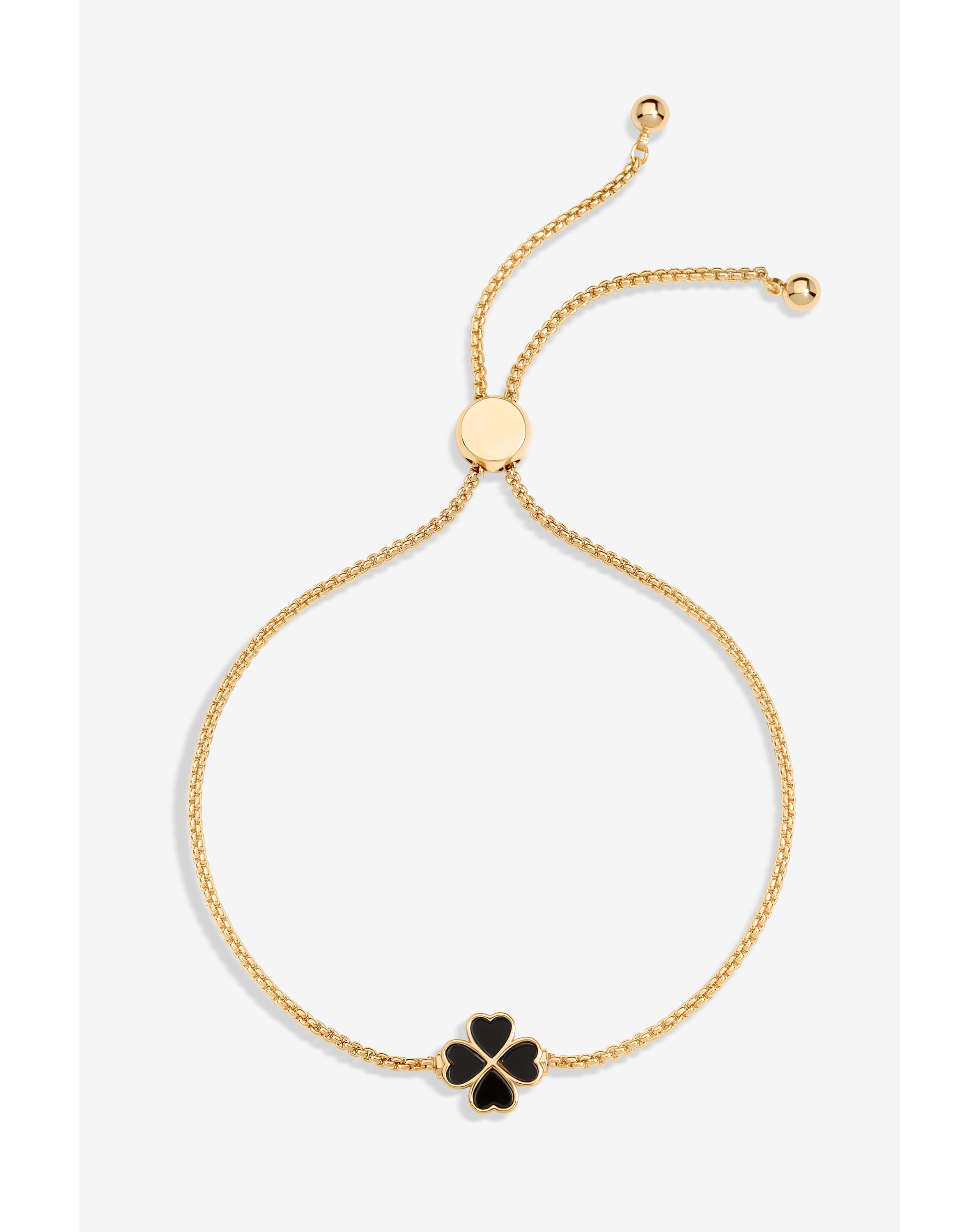 Jon Richard Jet Heart Clover Bracelet