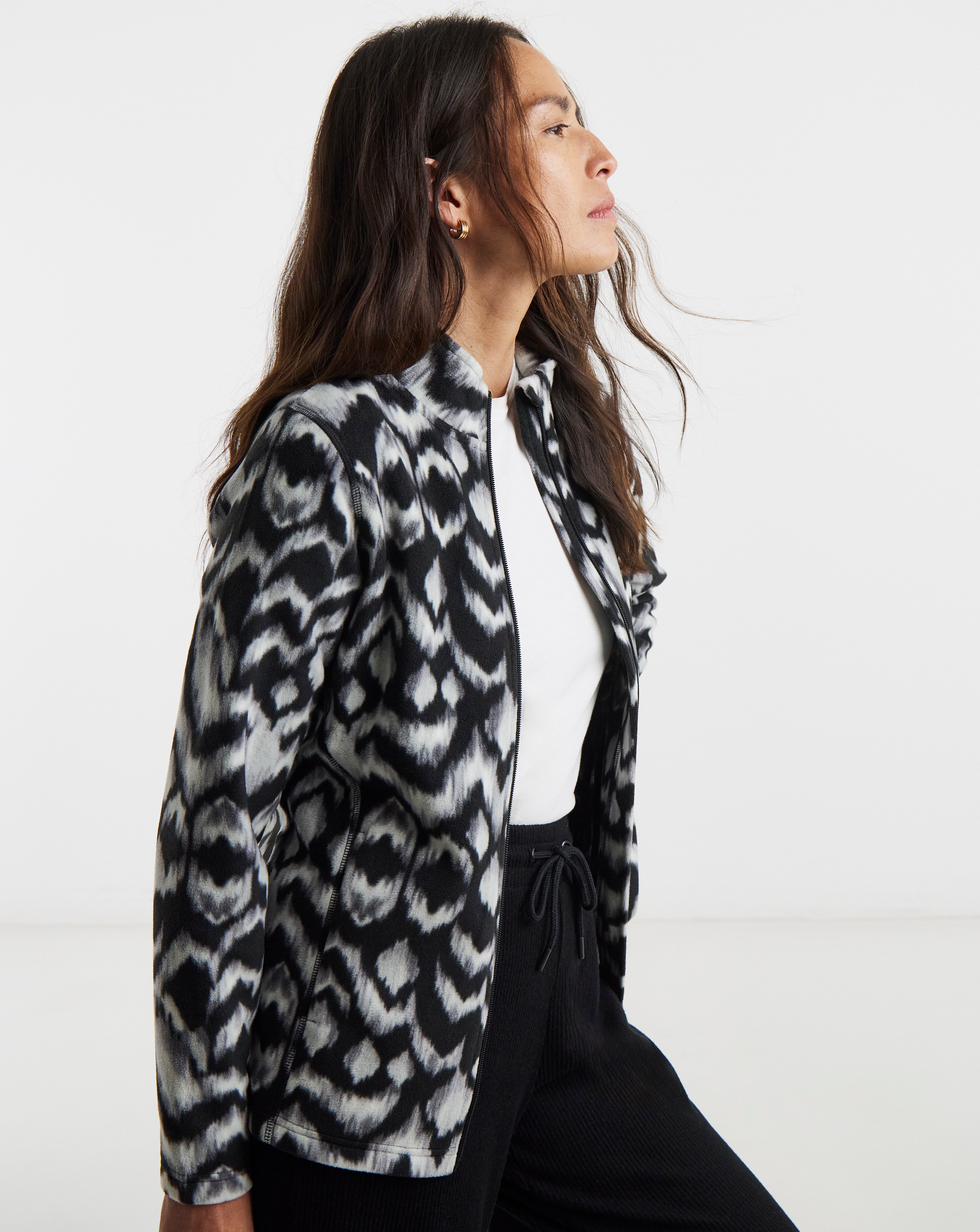 Zip Up Slim Fleece Jacket