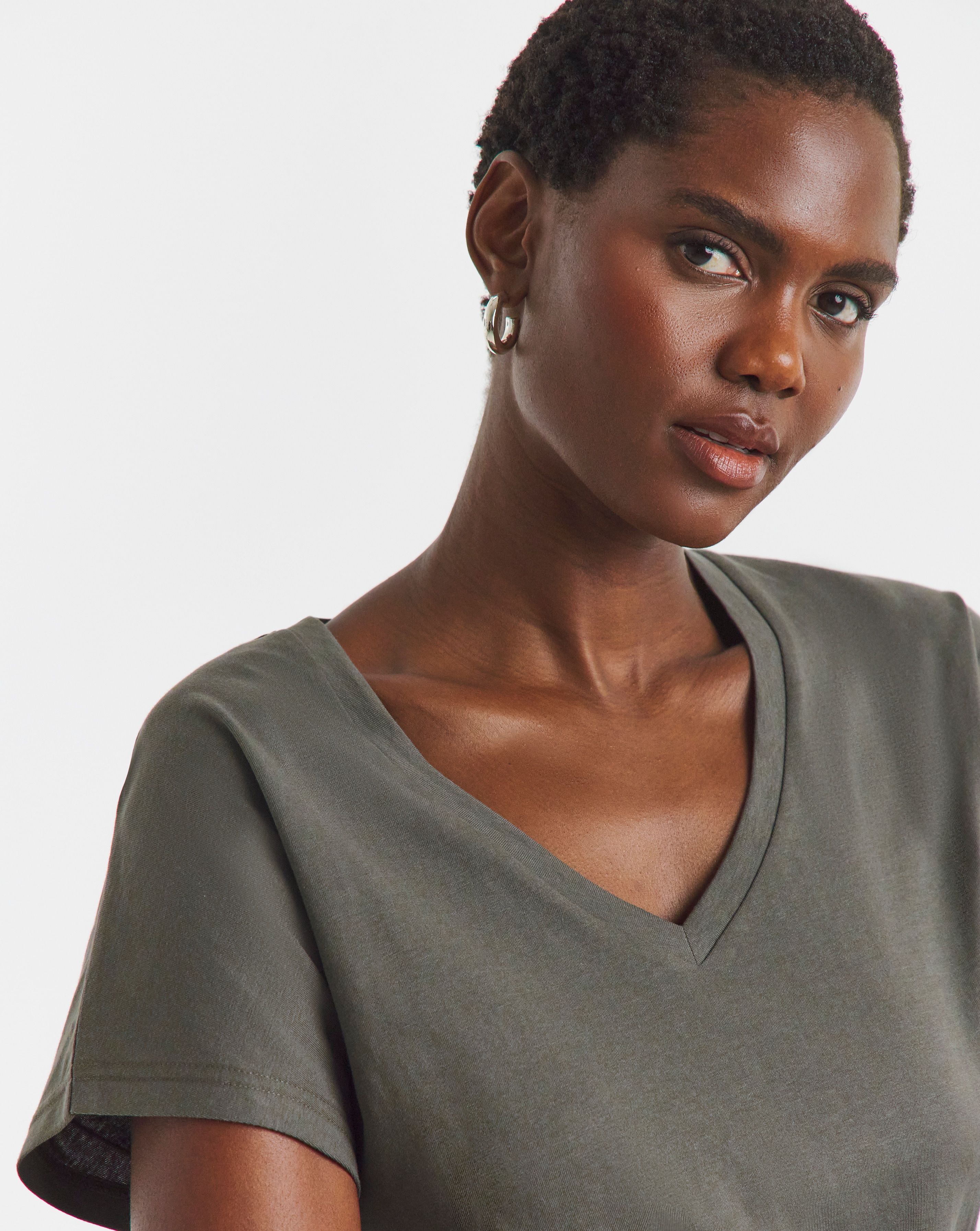 New In - V-Neck Short Sleeve T-Shirt