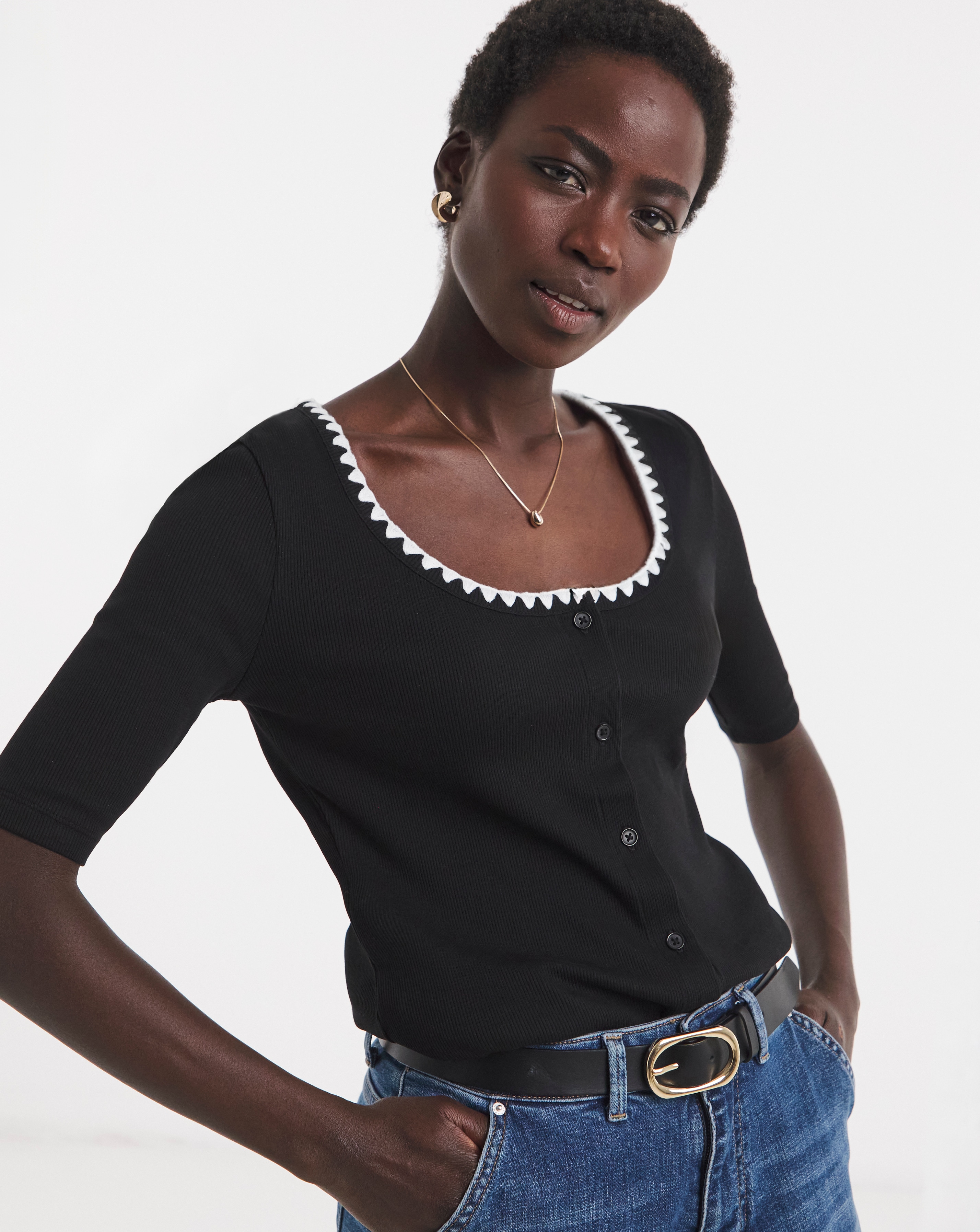 New In - Contrast Stitch Cardigan