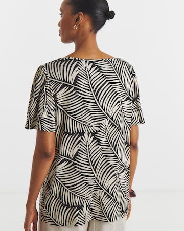 Button Front Angel Sleeve Top