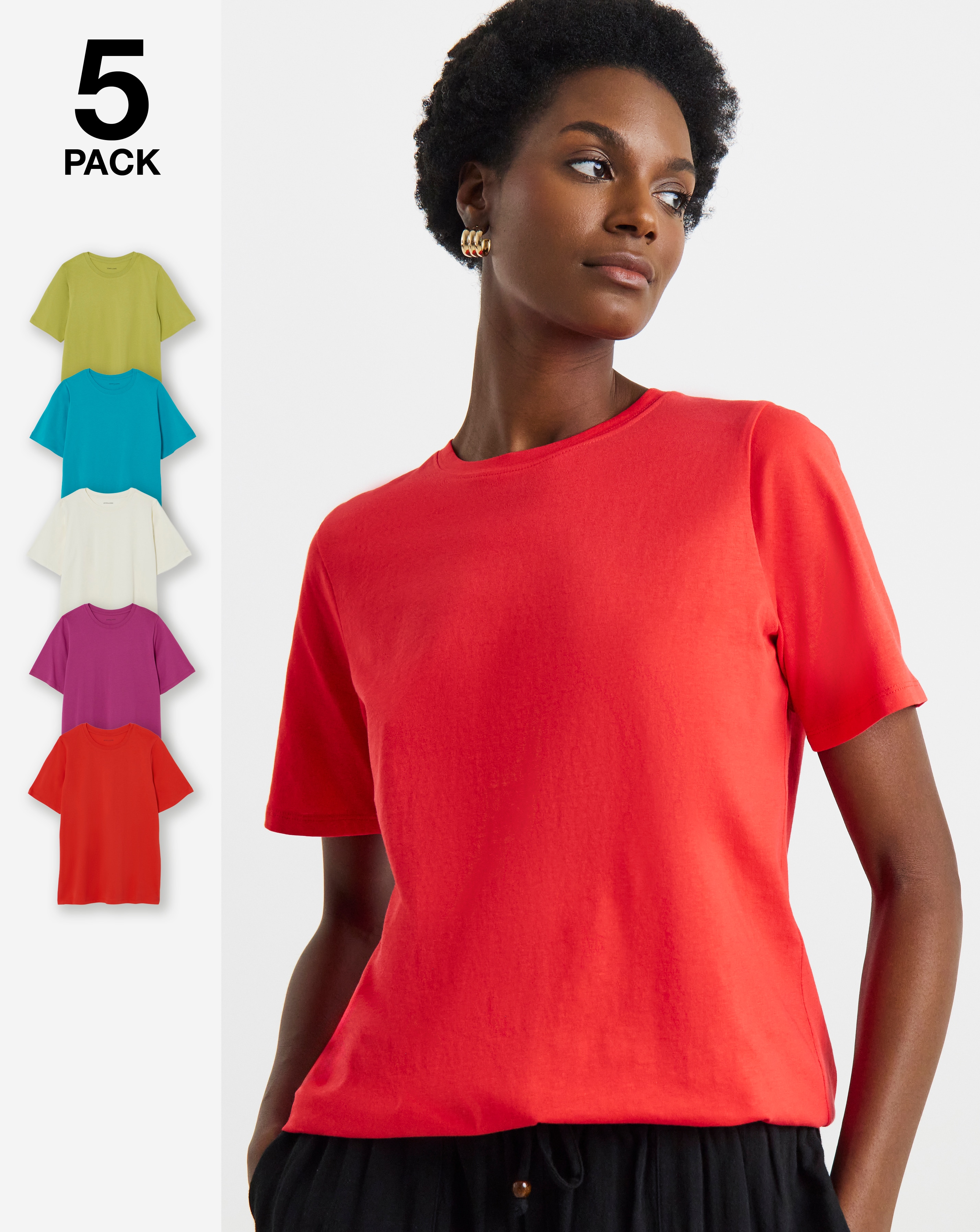 New In - 5 Pack Crew Neck T-shirt