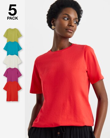 5 Pack Crew Neck T-Shirts