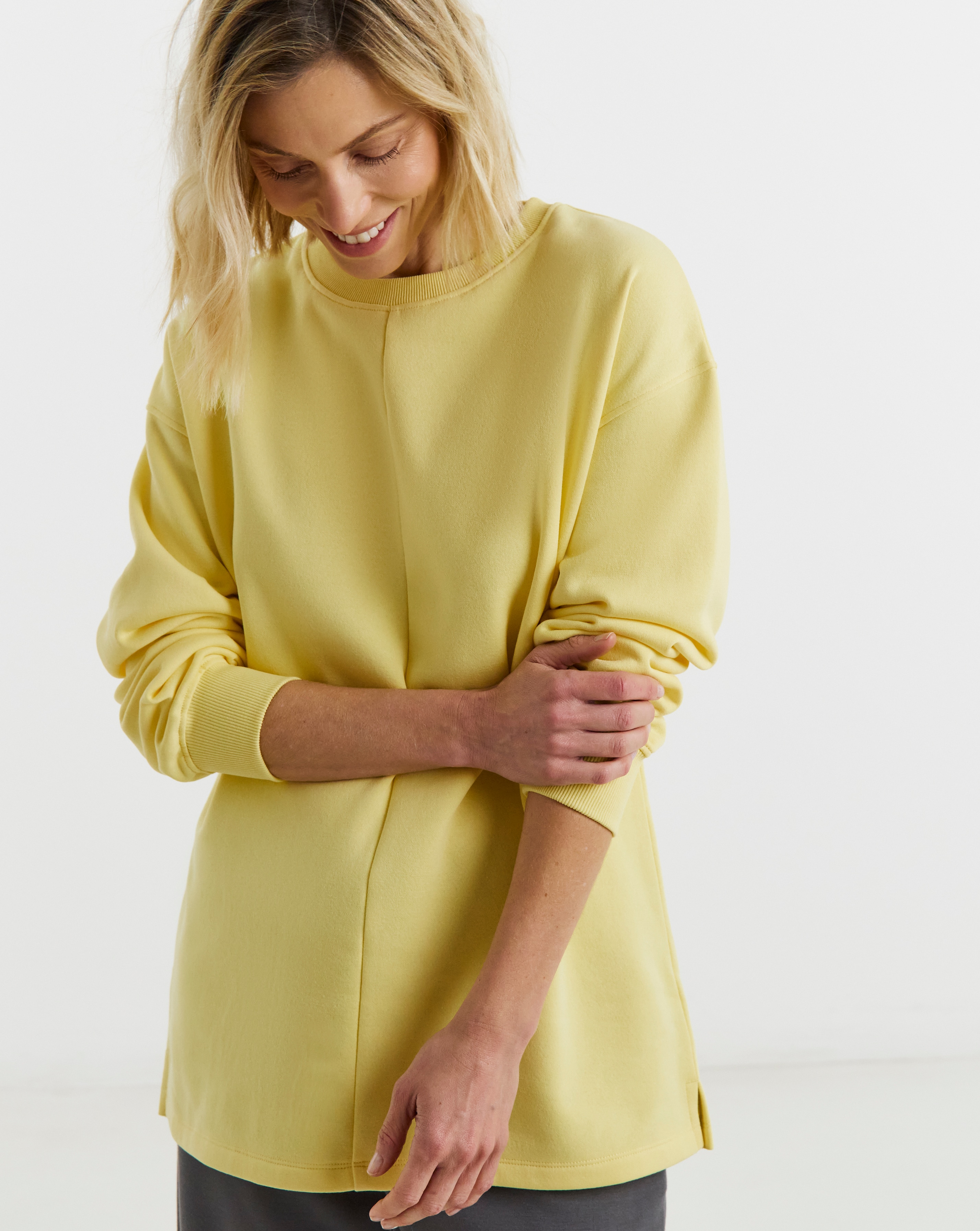 Drop Shoulder Longline Sweatshirt