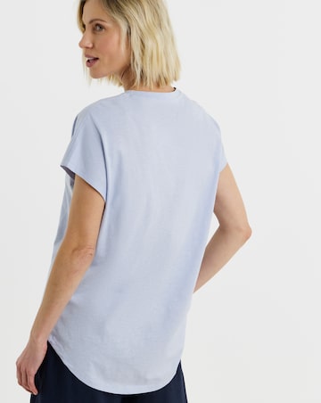 Embroidered Yoke Longline Top