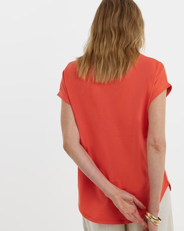 The Longline Short Sleeve Curved Hem Top