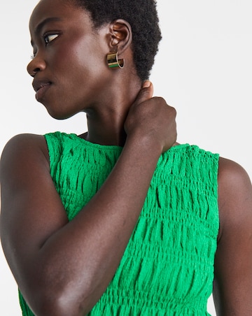 Shirred Sleeveless Top