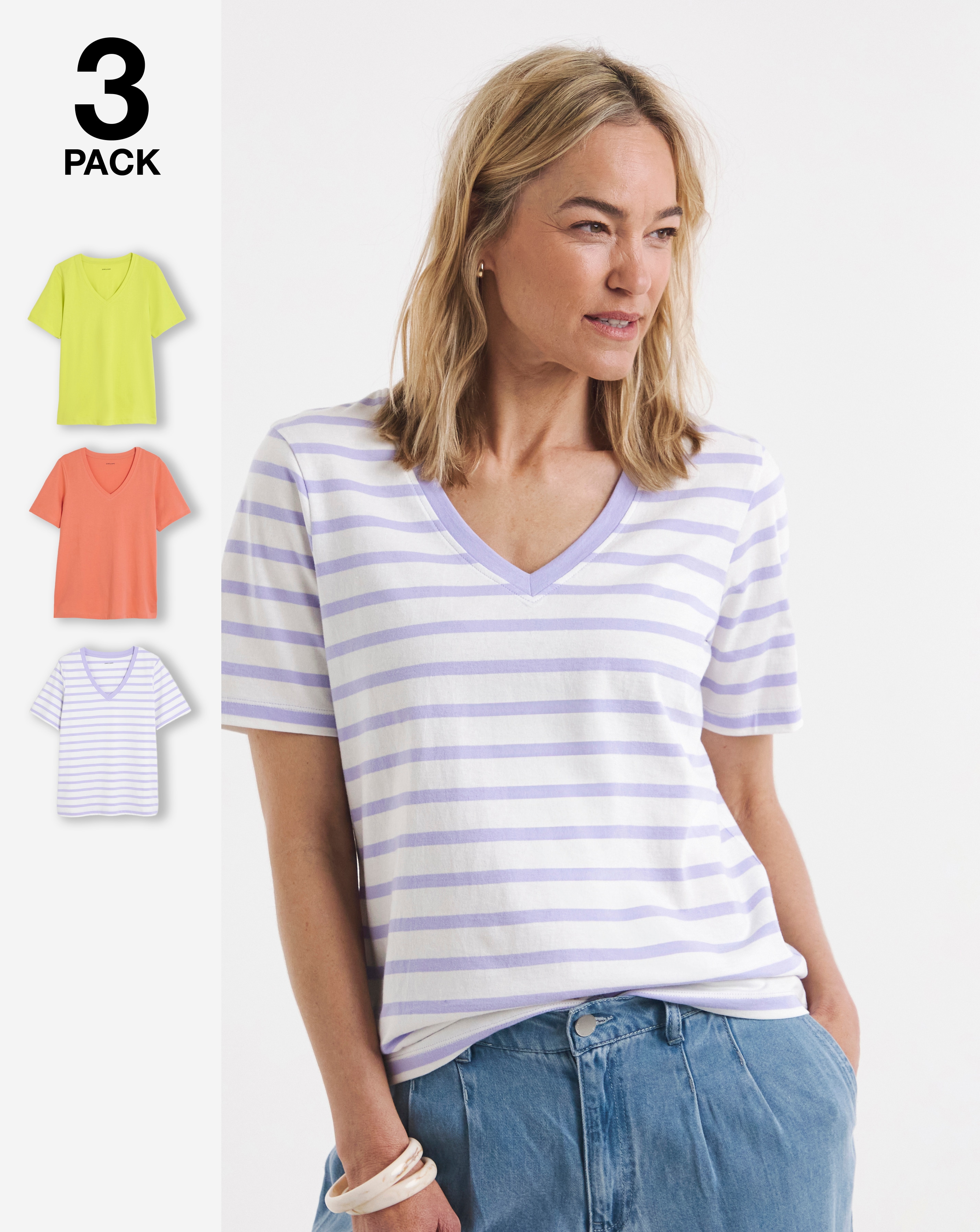 New In - 3 Pack The V Neck SS