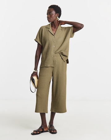Textured Revere Collar Soft Shirt