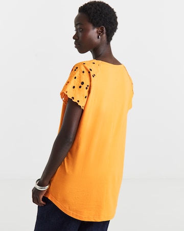 Broderie Shoulder Longline Top