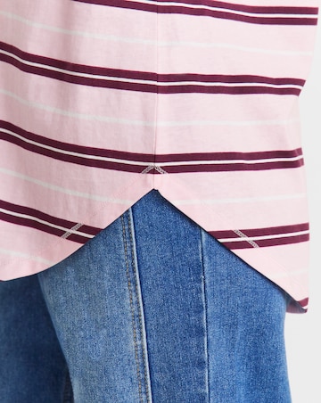 The Longline Short Sleeve Curved Hem Top