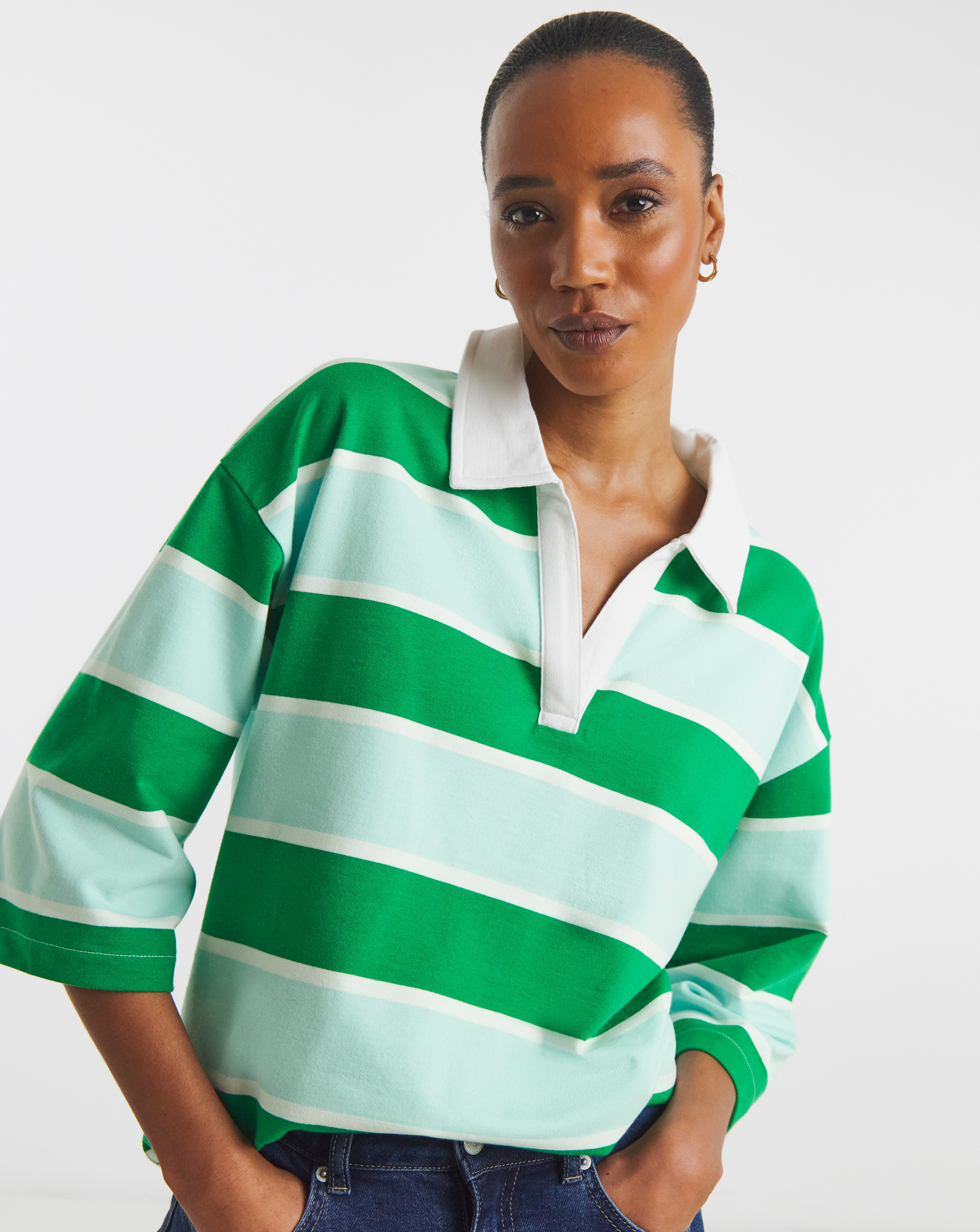 New In - Striped Polo Top