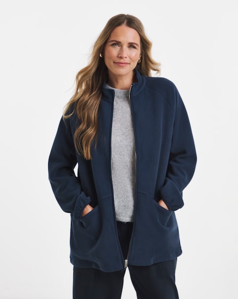 Front Pocket Fleece Zip Jacket