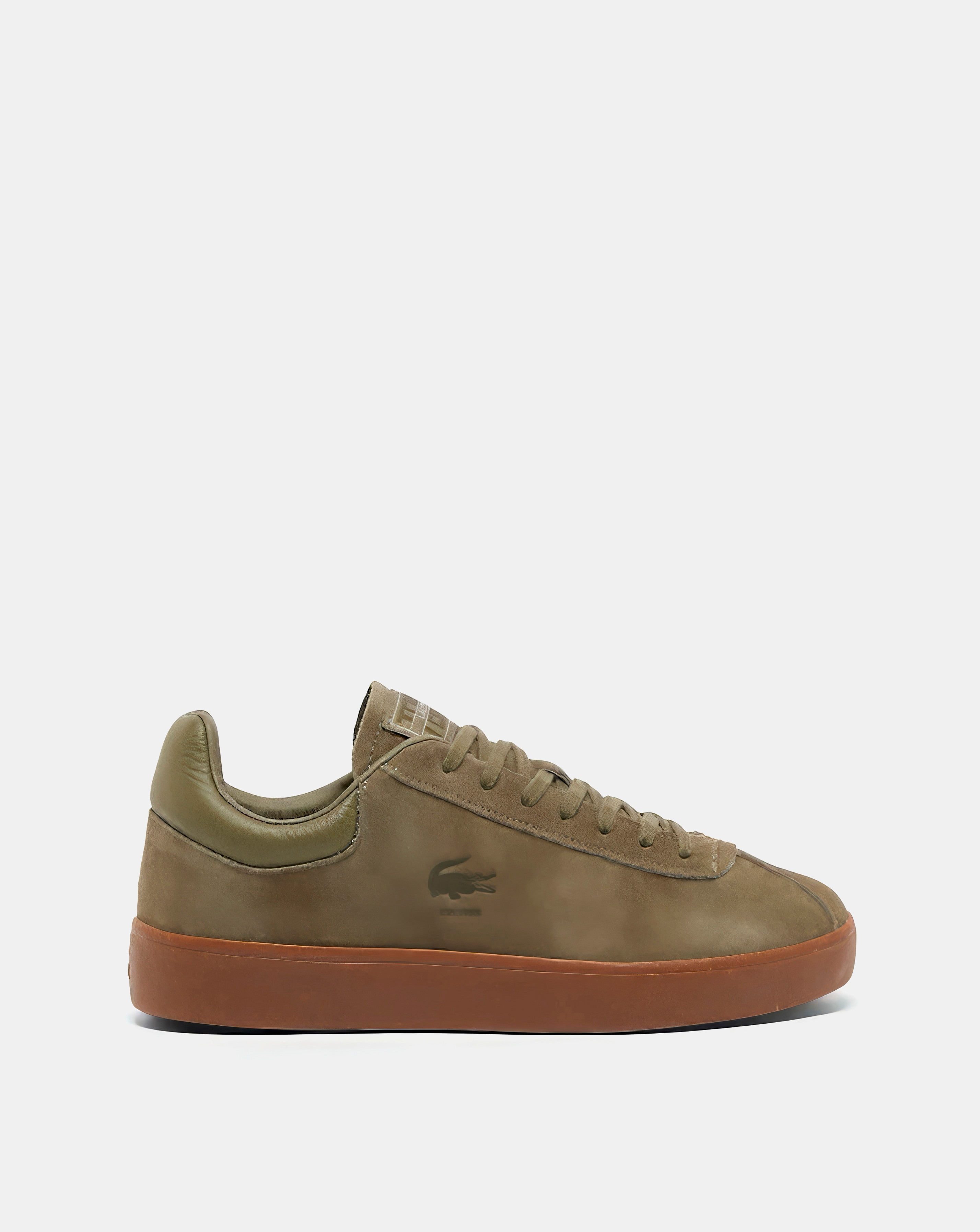 Lacoste Baseshot Suede Trainers - Khaki