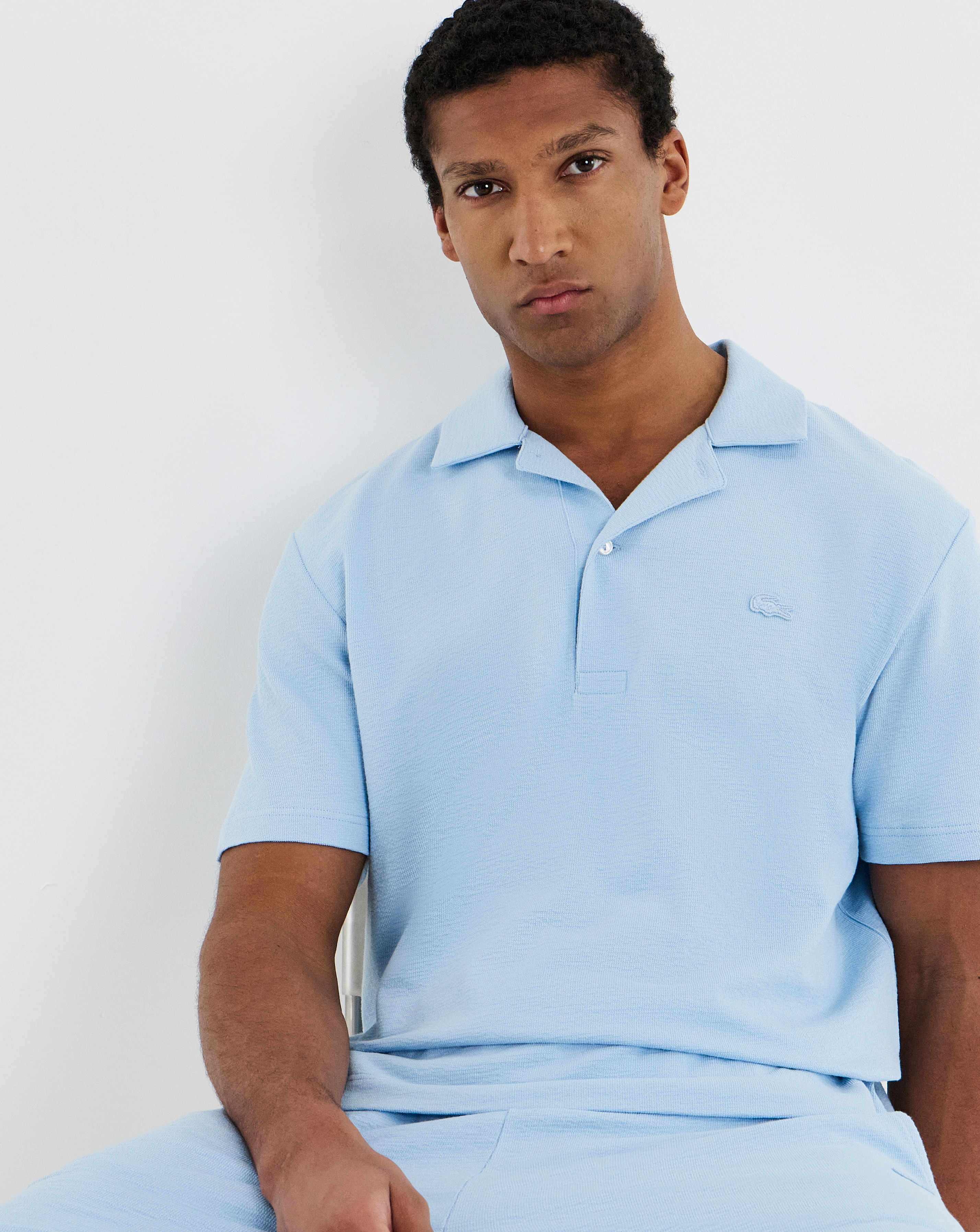 New In - Lacoste Textured Jersey Polo